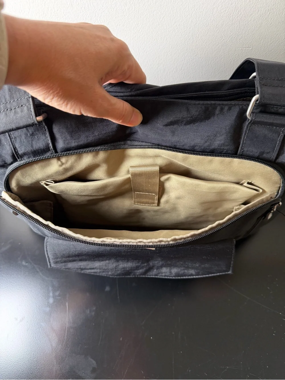 Baggallini Black Laptop Tote with Multiple Zip Pockets